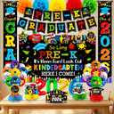 Kindergarten Graduation Decorations 2026, Preschool Graduation Party Supplies Kit Include Pre-K Graduation Banner Hanging Swirl Backdrop Balloons for Kindergarten Graduations Party Decorations 2026