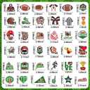36Pcs Football Self-Adhesive Patches Chenille Embroidered Appliques Sport Stickers Stick on Patches for Football Enthusiasts Team Fans Accessories Hat Cap Clothes Backpack Pants Jeans