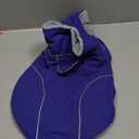 Lelepet Warm Dog Winter Coat Waterproof Dog Jacket with Adjustable Buckle & Leash Hole Reflective Pet Fleece Snowsuit Turtleneck Windproof Cold Weather Coats, Blue, M