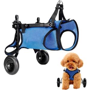 Dog Wheelchair for Back Legs Adjustable Dog Wheelchairs with 2 Wheels Pet Doggy Wheelchairs with Disabled Hind Legs Walking-Dog Leg Brace and Hip Support, Light Weight (X-Small, Blue)