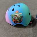 Toddler Kids Bike Helmet Set for Boys Girls Color Gradient Adjustable Skateboard Helmet Protective Gear Set Knee Elbow Wrist Pads for Bike, Roller, Scooter, Cycling, Balance and More Sports Pink-Blue-Green