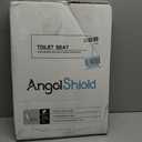 Angol Shiold Slow Close Wood Toilet Seat（Blue, Elongated 18.5''）