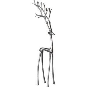 Creative Co-Op Tall Cast Aluminum Reindeer, gunmetal finish, 28.5" H