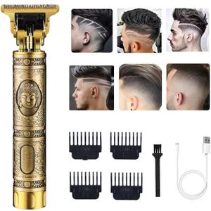 Hair Clippers for Men, Cordless Electric Hair Trimmer and Beard Shaver, T Blade Zero Gapped Edgers Clipper Hair Cutting Kit, Rechargeable, Gift for Father