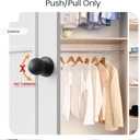 HOSOM 2 Pack Dummy Door Knob Matte Black Dummy Door Knob Single Side Closet Door Knob Set Keyless, Exterior/Interior Door Handle, Individual Non-Turning