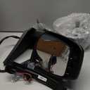 TRQ Driver Side Power Mirror Heated Manual Fold Paint to Match Smooth Black Compatible with 2018-2021 Nissan Kicks NI1320345