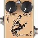 Overdrive Function Guitar Effect Pedal with True Bypass for Electric Guitar (Golden Horse)