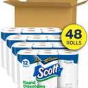 Scott Rapid-Dissolving Toilet Paper, 48 Double Rolls, Septic-Safe, Toilet Paper