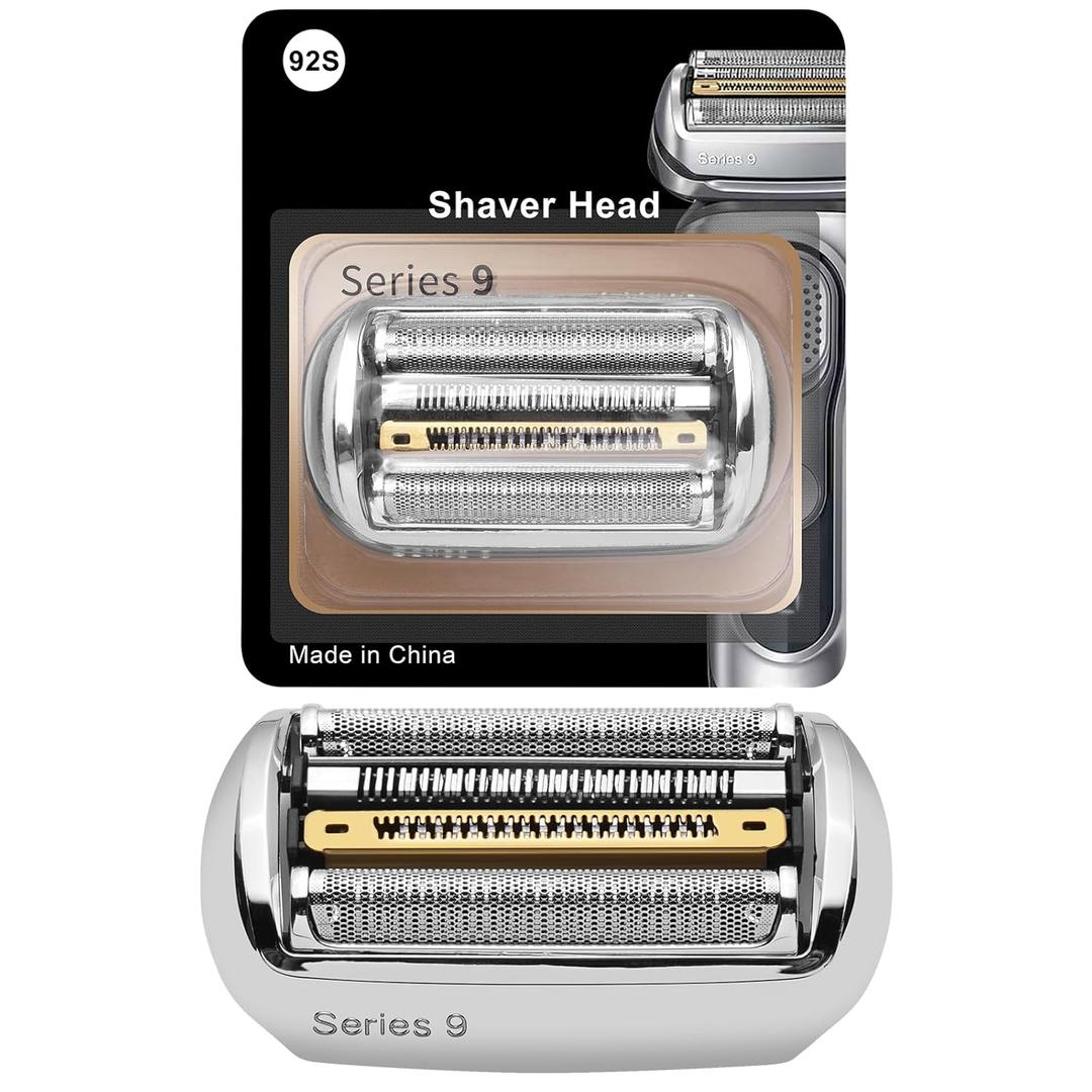 92S Replacement Shaver Head Compatible with Braun 9 Series Foil Shaver 9477cc,9330s,9465cc,9460cc,9419s,9390cc,9385cc