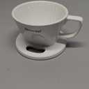 DOWAN Pour Over Coffee Maker, Non-Electric Pour Over Coffee Dripper with Open Base Design, Manual Brew Maker, Single Cups Porcelain Slow Brewing Accessories for Gifts, White