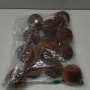 Senjie 3.15 inch Velvet Christmas Ornaments Balls Sets for Christmas, 12PCS Xmas Tree Flocked Shatterproof Ornaments Balls Decoration Brown