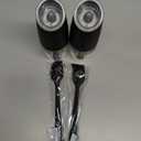 Gravity Electric Salt and Pepper Grinder Set, Battery Operated, Automatic Salt and Pepper Mills with Blue Light(Black, 2pcs/Pack), Adjustable Coarseness,One Handed Operation,Cleaning Brush