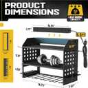 SPACECARE Power Tool Organizer with Charging Station 6 Outlets, 3-Layer Heavy Duty Wall Mount Drill Storage Rack, Cordless Tool with Utility Shelf, Garage Organization and Storage for Workshop- Black