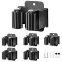 baecel 5 PCS Broom Holder Wall Mount, Upgraded Heavy Duty Mop and Broom Holder Wall Mount, Stainless Steel Broom Hanger Mop Holder Rack for Kitchen Laundry Garden Tool Organizer