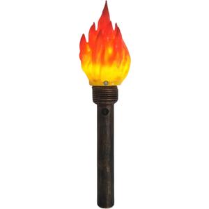 Handheld Torch Prop LED Light,18.05inch Long,Realistic Flame Torch for Olympic Games Opening Ceremony Celebrations Festival Activities Halloween Christmas,Resin Lampshade and Retro Handle