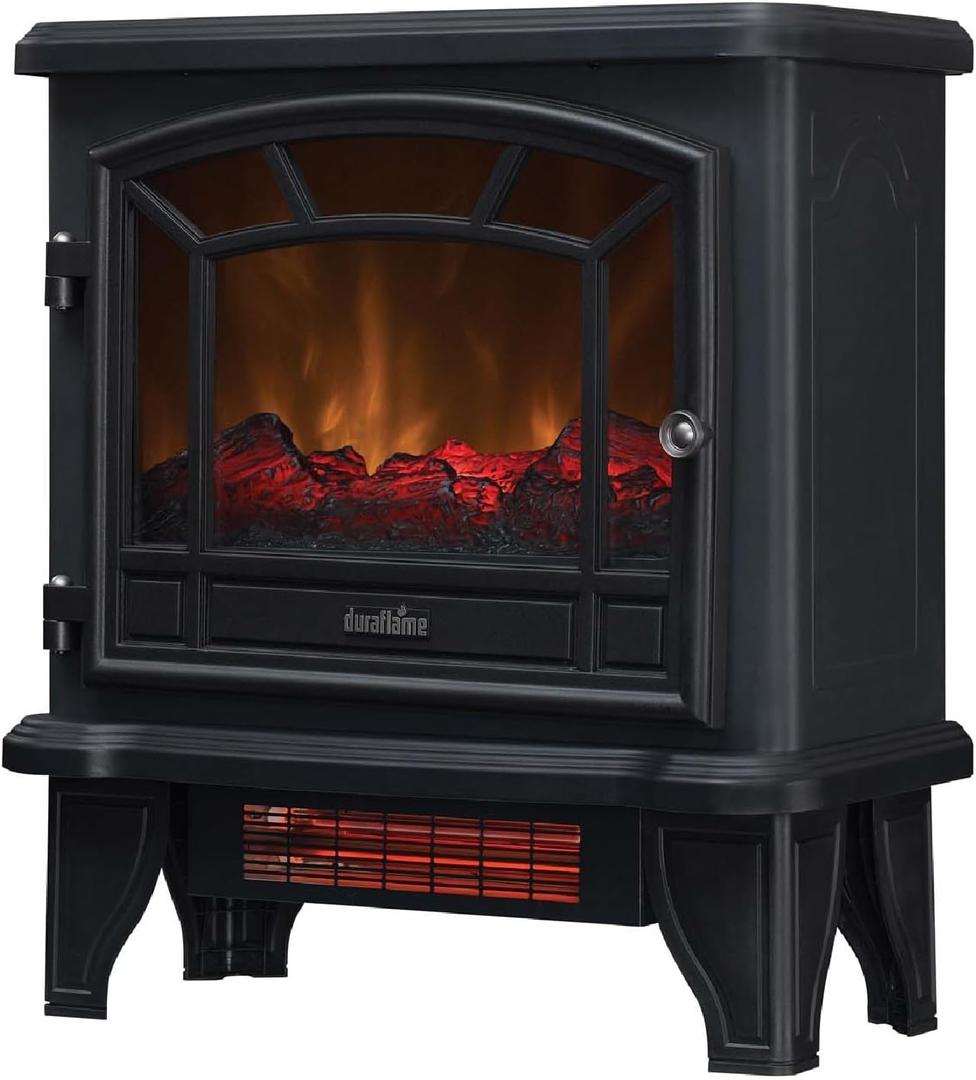 duraflame Infrared Quartz Electric Fireplace Stove Heater, Black