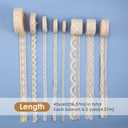 Tatuo 40 Yards Cotton Lace Trim Vintage Ribbon Crochet Cotton Lace Scalloped Edge for Bridal Wedding Decoration Christmas Package DIY Sewing Craft Supply, 5 Yards Each, 8 Styles(Beige)