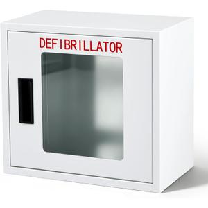 Zonon Defibrillator Cabinet Wall Mount Fits Most AED Brands, 16" W x 8.63" D x 14.63" H