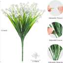AmyHomie 20 Bundles Artificial Flowers for Outdoor Outside Spring Summer Decoration UV Resistant Faux Flowers No Fade Fake Plastic Plants Garden Porch Window Box Decorating (Pure White)