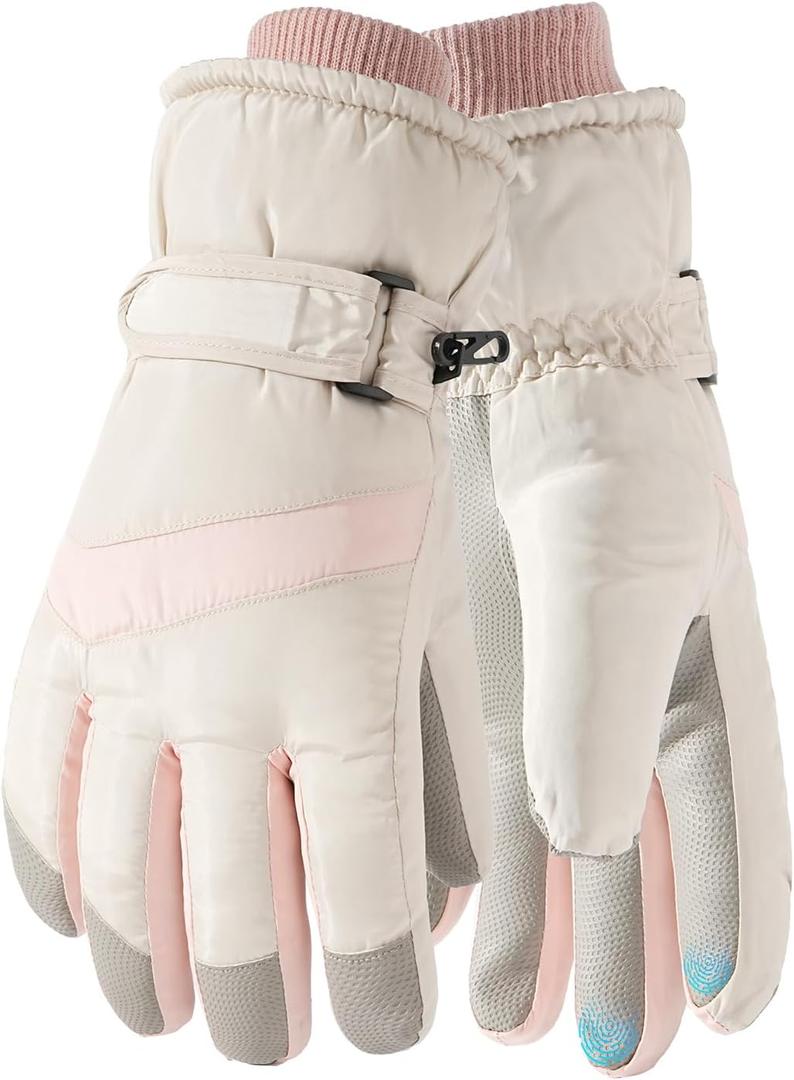 Winter Ski Gloves for Men & Women, Waterproof Insulated Cold Weather Work Gloves, Touchscreen Snow Gloves for Skiing, Snowboarding, Running, Cycling, Winter Work