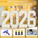 Pooqla 2.4FT Light Up Numbers for Sweet 16 Party Decorations, Marquee Numbers 2.4 Feet Tall Party Decor for Her Him, Mosaic Big Sign for 16th Birthday Decoration Backdrop, Warm White Large Number 16