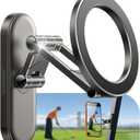 Upgraded Magnetic Golf Cart Phone Holder, [Tri-fold+All Alloy] Golf Gifts for Men Him, Mens Valentines Day Gifts for Him, 2026 Golf Cart Accessories Compatible with MagSafe iPhone 17-12 for Club Car (Black)