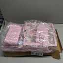 Kosiz 21 Pcs Pink Office Desk Organizers and Accessories Computer Monitor Stand with Drawer Pen Holder Stapler Tape Dispenser Sticky Note Clips Pen Highlighter Scissors Aesthetic Accessories for Woman