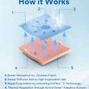 GearGlacier Instant Cooling Quick Dry Workout T-Shirt Men Undershirt Moisture Wicking Performance Running Comfort Tee (Blue, XXL)