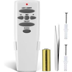 Saillong Ceiling Fan Remote Control Compatible with Hampton Bay UC7083T, Fan Remote with Battery, Reverse, 3 Speed Wind Speed and Light On/Off - Wall Mount
