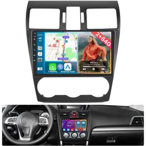 2+64G Android 15 Car Stereo for Subaru Forester Impreza WRX STi 2013 2014,9 inch Touch Screen Radio Wireless Apple CarPlay Android Auto DSP 5G WiFi Bluetooth GPS FM RDS+Free AHD Backup Cam