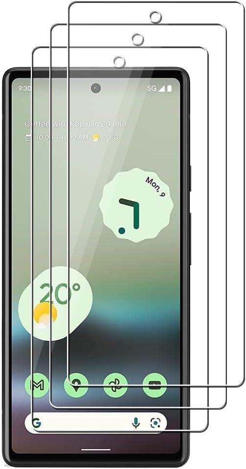 3 Pack Screen Protector For Google Pixel 6a (5G) Tempered Glass, Anti Scratch, HD Clear