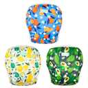 wegreeco Washable Male Dog Belly Band (Stylish Pattern) Pack of 3  Washable Male Dog Belly Wrap, Dog Diapers Male (Fruit, Large)