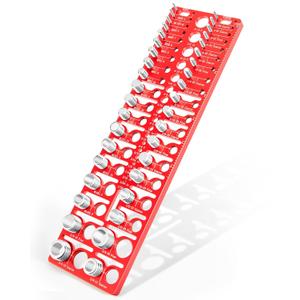 57 Pcs Nut and Bolt Thread Checker - 21 Standard + 17 Metric Thread Gauges | 19 Drill Bit Gauges, Wall-Mountable Bolt Size Finder for Fastener & Drill Bit Identification