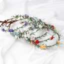 Flower Crowns for Women Girls - Handmade Fairy Wreath Renaissance Garland Bridal Cosplay DIY Halloween Christmas Maternity Shoot Vacation Photography Props Shower Blue Rose
