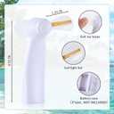 24 Pcs Mini Portable Handheld Fans Bulk For Guest LED Battery Powerful Fan Small Personal Fans Thank You For Celebrating With Us Gifts for Summer Beach Wedding Baby Shower Party Favors (24, White)