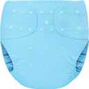 Littleforbig Washable Adjustable Reusable Waterproof Primary Comfort Cloth Adult Diaper Wrap Cover One Size Blue