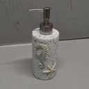 Avanti Linens - Soap Dispenser/Lotion Pump, Resin Bathroom Accessories, Guest Bathroom Essentials, Sea Inspired Bathroom Decor (Coastal Terrazo Collection)