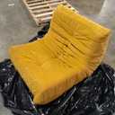 Aosaifen Bean Bag Chair - Corner Sofa, Fireside Chair Bean Bag Sofa Large Bean Bag Chair for Adults,Fireside Floor Couch for Living Room, Bedroom, Gaming & Office (Yellow, Single)