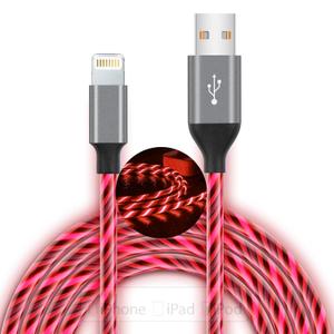 LED iPhone Charger Cord Light Up Lightning Cable | MFi Certified Apple Charger | Cool USB Fast Charging for iPhone 12 11 Pro Max XR X SE 8 Plus, iPad iPod and More (Red, 6ft)