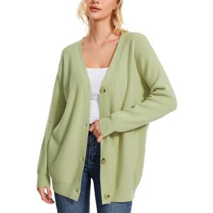 Bgkilfeo 
Women's Long Sleeve V-Neck Button Down Cardigan Chunky Oversized Knit Open Front Trendy Sweater Outerwear Bgkilfeo 
Women's Long Sleeve V-Neck Button Down Cardigan Chunky Oversized Knit Open Front Trendy Sweater Outerwear