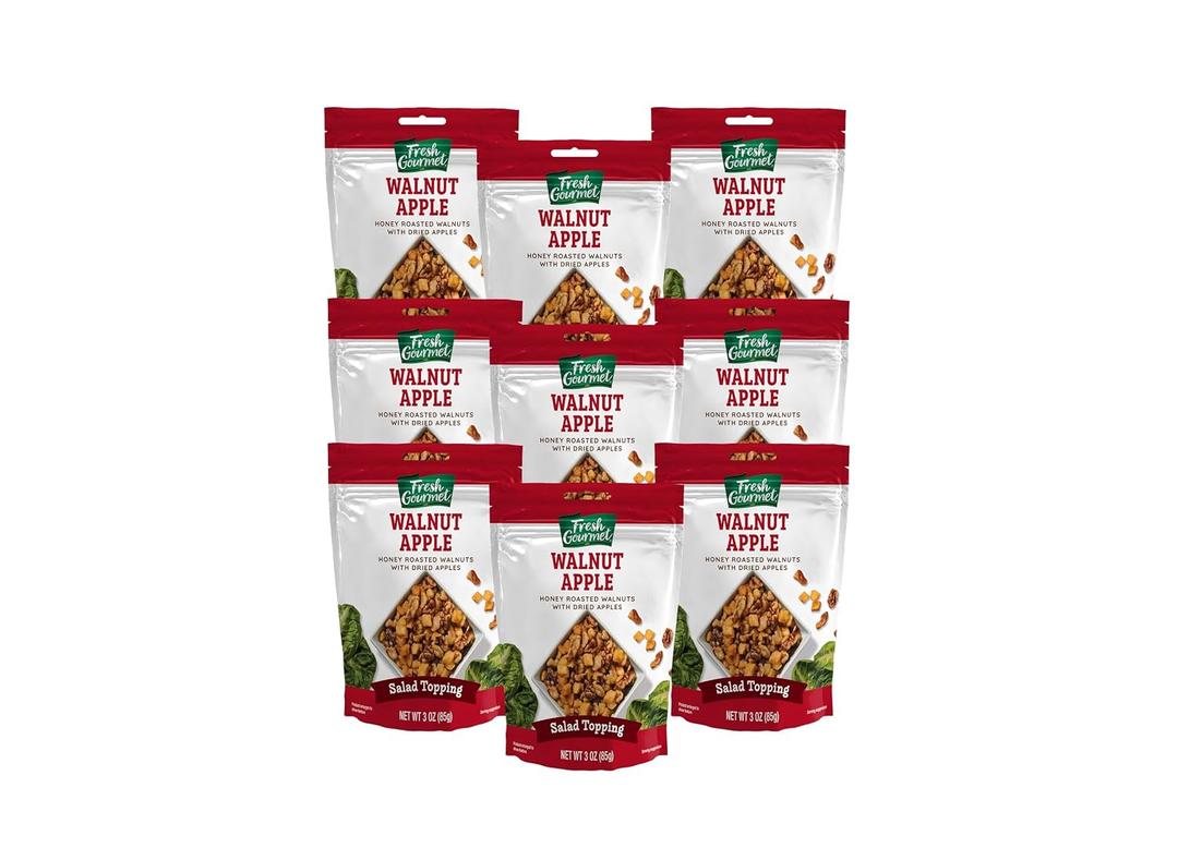 Fresh Gourmet Walnut Apple, 3oz, 9-Pack (EXP 10/13/25)