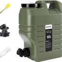 3.2 Gallon Camping Water Jug with Spout, GIGYES No Leakage Food Grade Camping Water Tank with Spigot for Picnic, BBQ Supplies