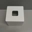 Matte White Square Tissue Box Cover, Decorative Tissue Box Dispenser for Bathroom, Parlors, Office, Bedroom Dresser, Vanity Countertop, Nightstand, Car, and Desk