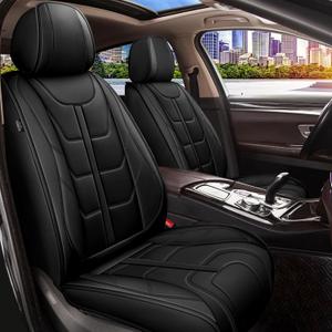 TTX LIGHTING Car Seat Covers fit for Kia Seltos 2021-2026 Full Set: Premium Leather Automotive Seat Cover with Airbag Compatible Waterproof (5 Seats, Black)