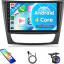 Android Stereo Radio Carplay for Mercedes Benz E Class W211 E200 CLS E320 E500 E350 W219 2002-2010, Rimoody 9 Inch Touchscreen GPS Bluetooth FM HiFi WiFi Android Auto Backup Camera
