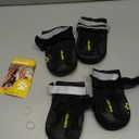 QUMY Dog Shoes for Large Dogs, Medium Dog Boots & Paw Protectors for Winter Snowy Day, Summer Hot Pavement, Water-Resistant in Rainy Weather, Outdoor Walking, Indoor Hardfloors Skid-Resistant Sole (Size 7: 2.8''x3.2"(W*L) (Pack of 4))