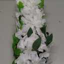 12Pcs Artificial Wisteria Flowers 3.6 Feet/Piece White Dense Artificial Fake Wisteria Vine Ratta Hanging Garland Silk Flowers String Home Party Wedding Decor(White-Dense)