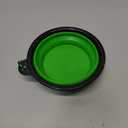 Collapsible Silicone Dog Bowl in Green, Travel Bowl for Dogs and Cats with Carabiner, S, Green, 350 ml (Small)