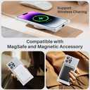 Magnetic for iPhone 14 Pro Case Rectangle, with Camera Lens Protector, Compatible with MagSafe, Shockproof Military-Grade Protection, Soft Silicone Cover for Women Men, Silver