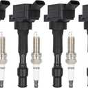 ECCPP UF816 4 ignition coils & 4 iridium Spark Plugs ILZKR8C8G 95125 for Hyundai 2017-2020 for Elantra 2018-20 for Kona 2019-20 for Veloster,2018-20 for Kia for Forte 20 for Soul 2.0L L4 GN10877